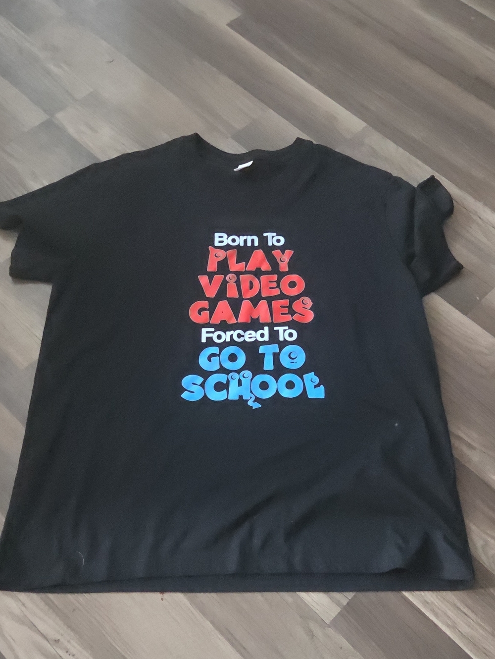 Born To Play Video Games Black Graphic Tee Size XL